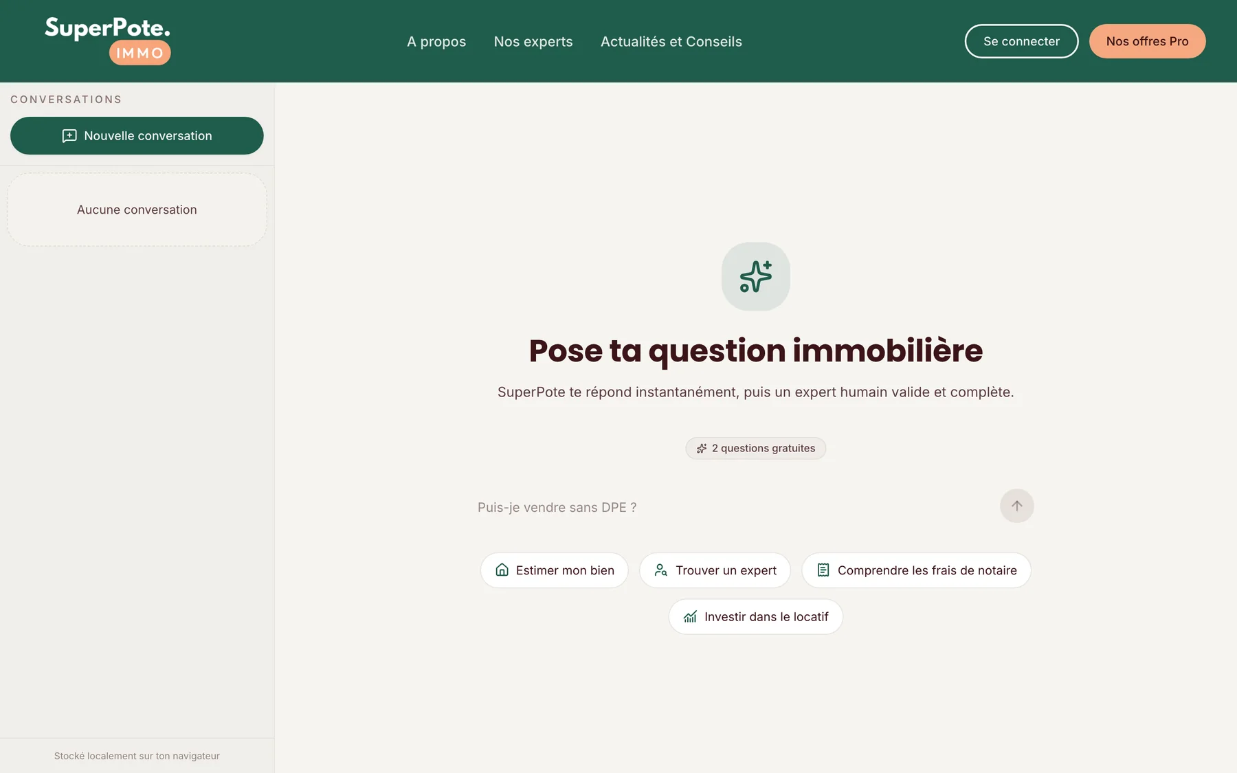 Capture de l'espace particuliers : la conversation avec l'agent, avant toute question