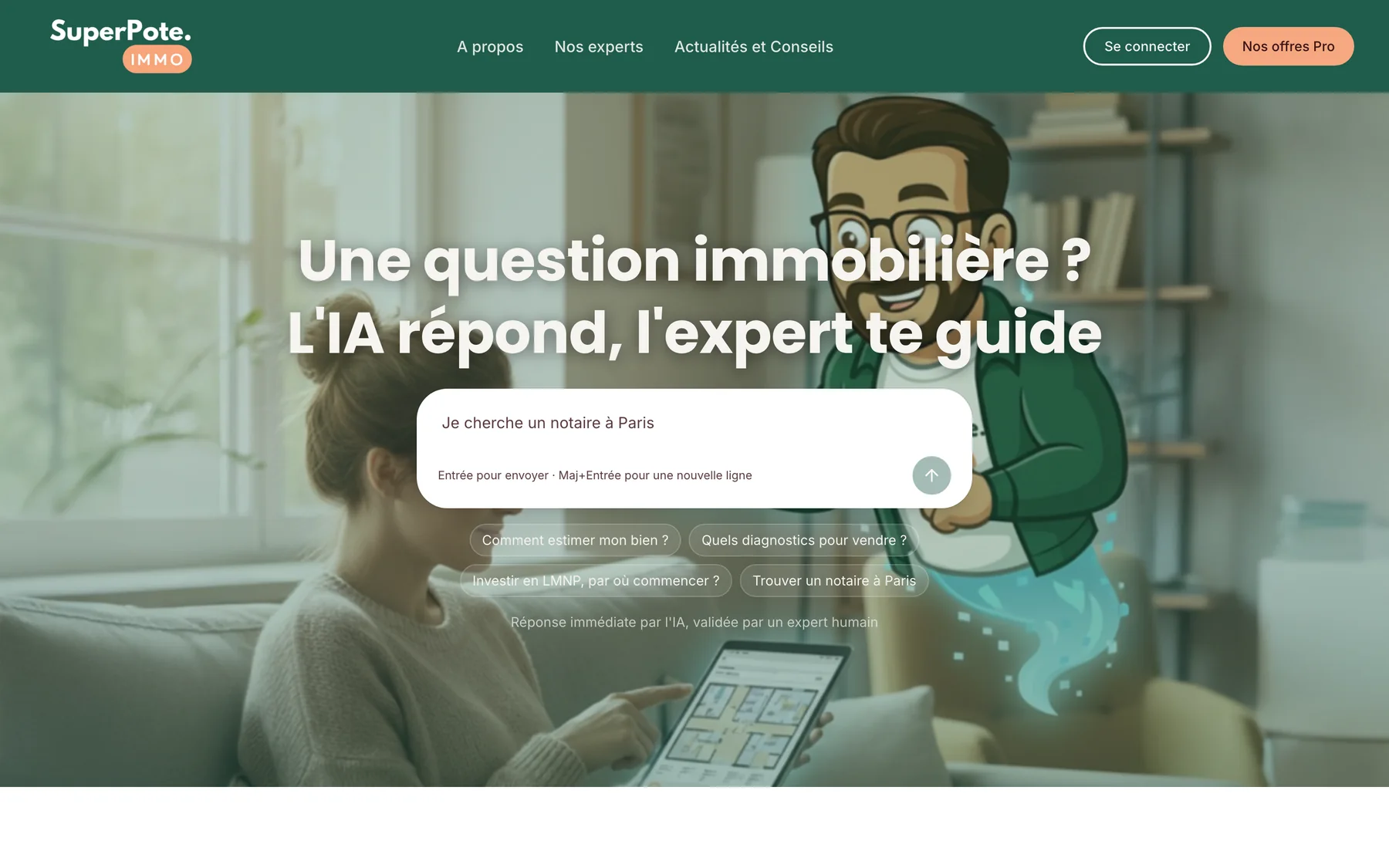 Capture du site SuperPote