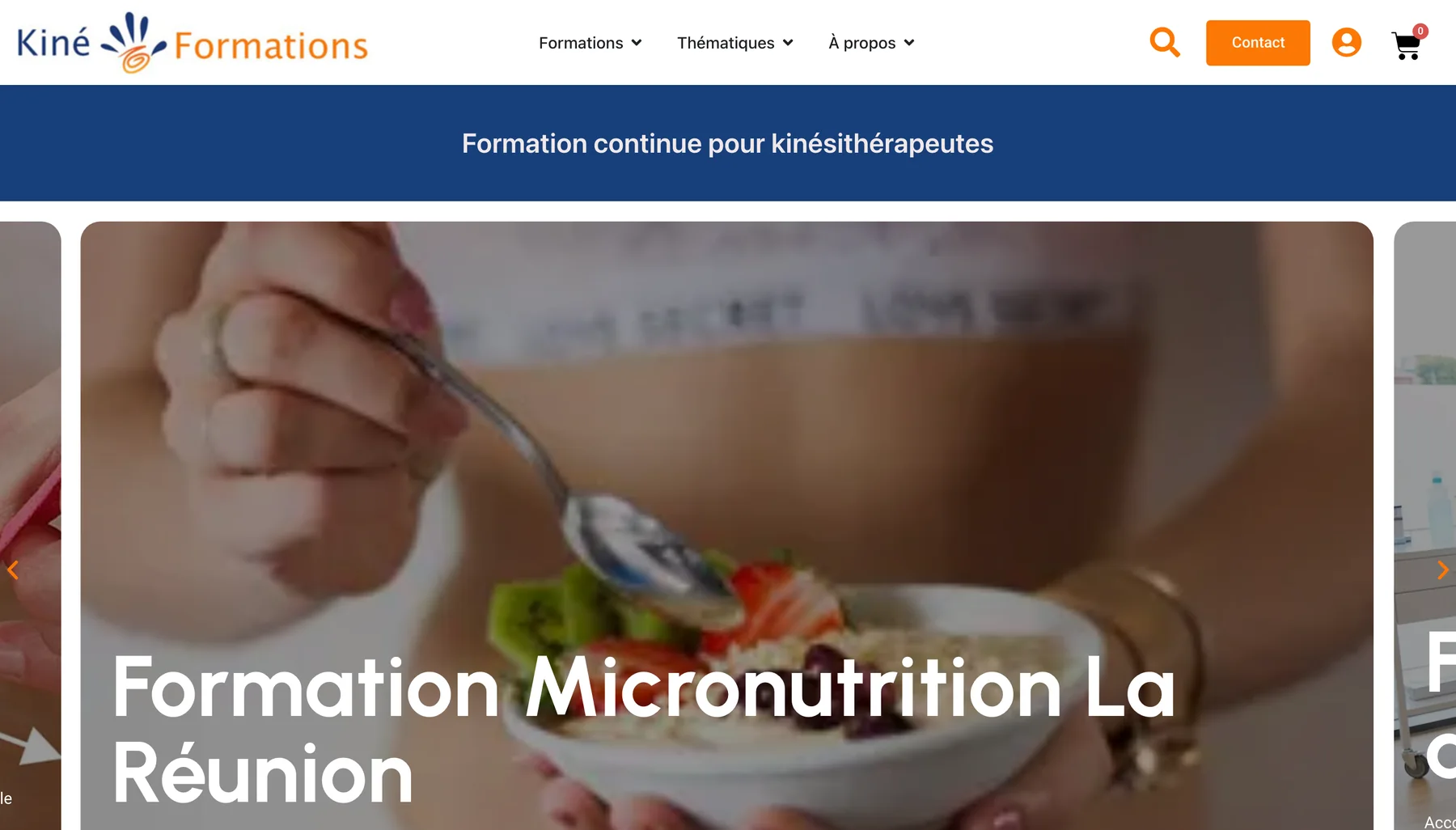 Capture du site Kiné Formations