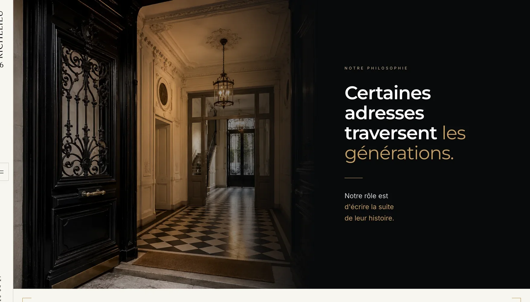 Page de présentation de l'agence 26 Richelieu